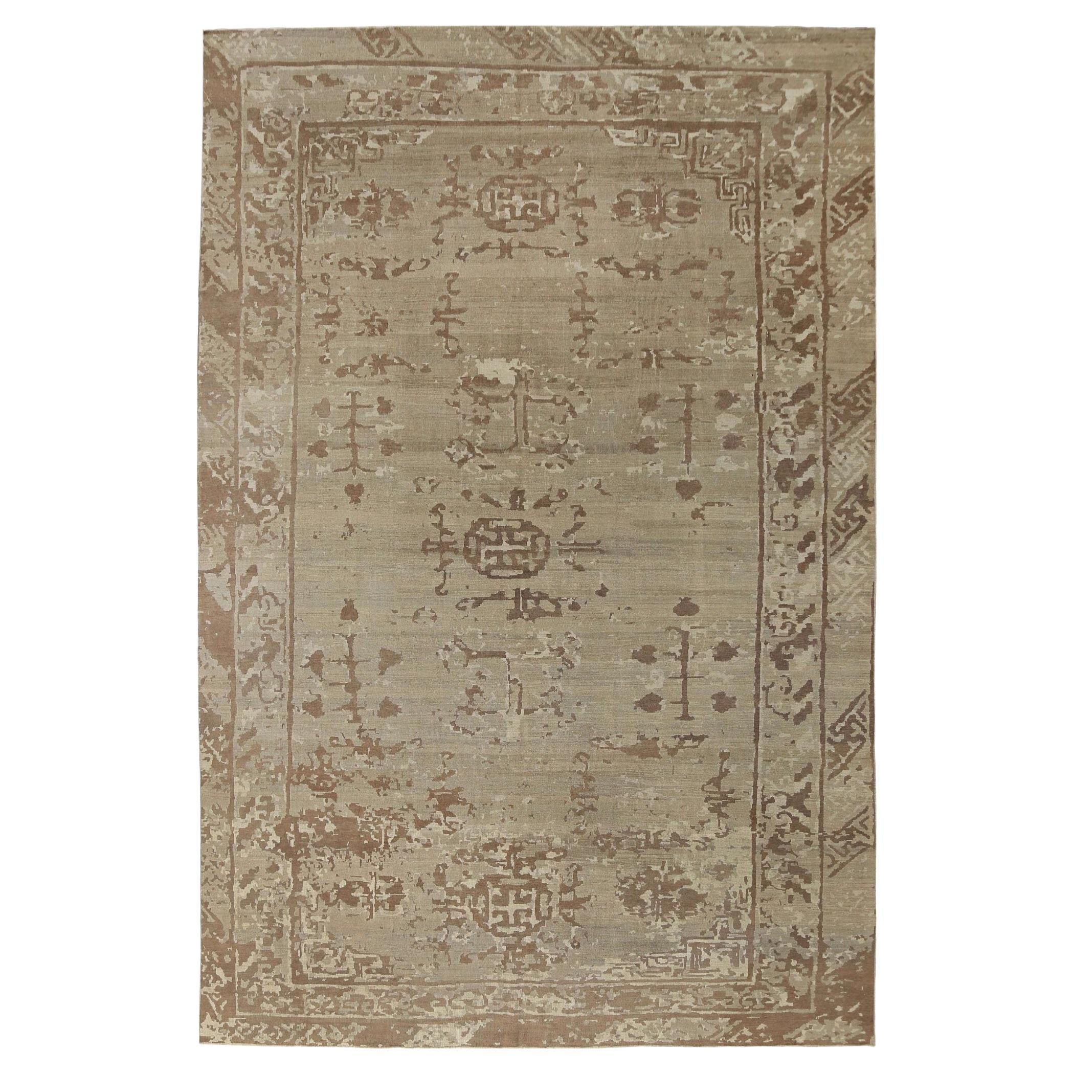 Tappeto Afghanistan Sultanabad Rugs - Lana Marrone Avorio - 95843