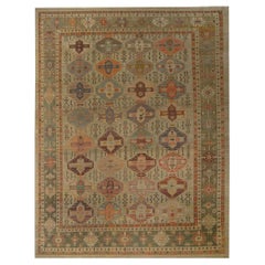 Afghanistan BAKHSHAIESH Over Size Rug - Wool Green Ivory - 95818