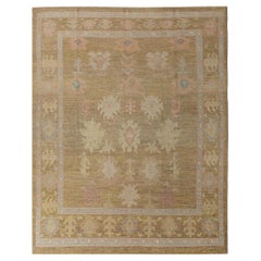 Afghanistan Oushak Area Rugs - Wool Yellow Design - 95860
