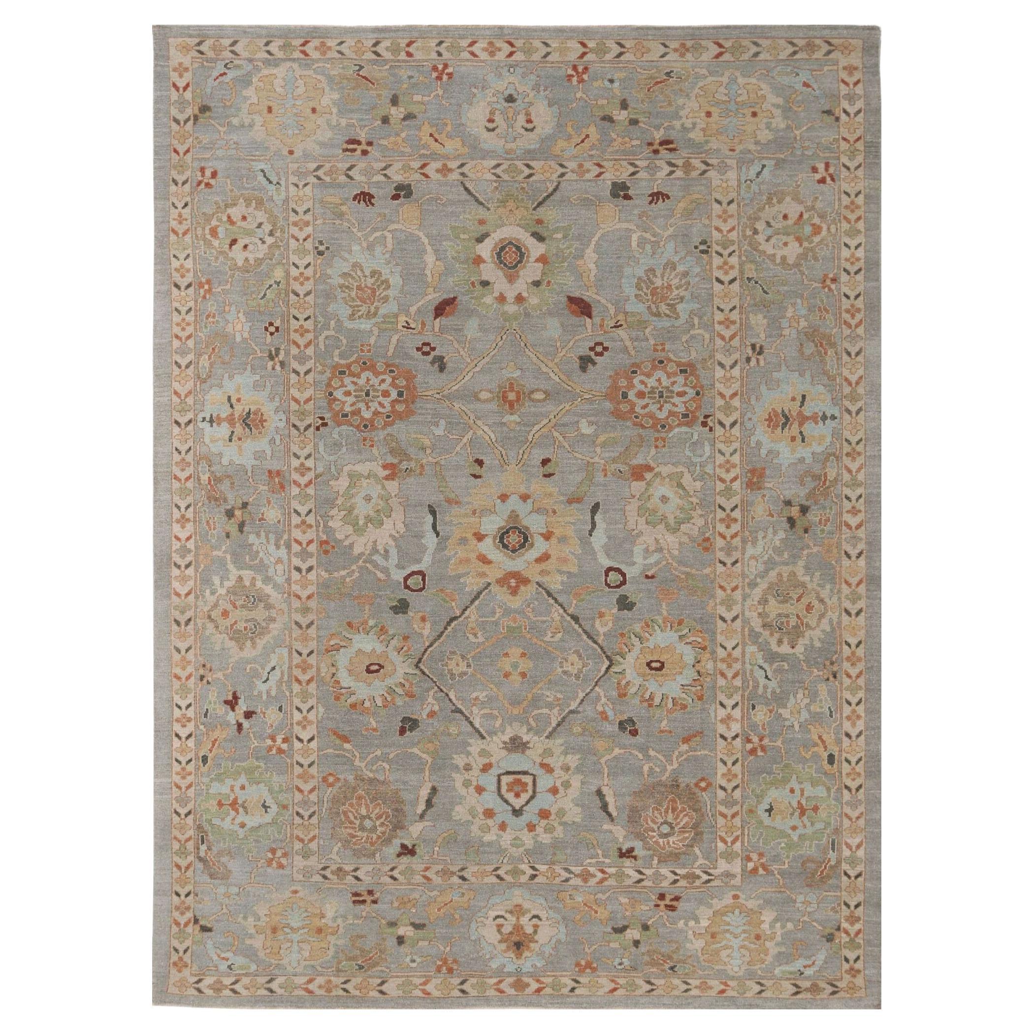 Afghanistan Sultanabad Area Rugs - Wool Ivory Taupe Design - 95877