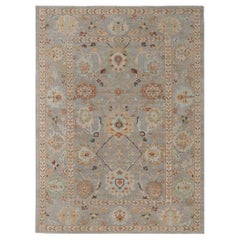 Afghanistan Sultanabad Area Rugs - Wool Ivory Taupe Design - 95877