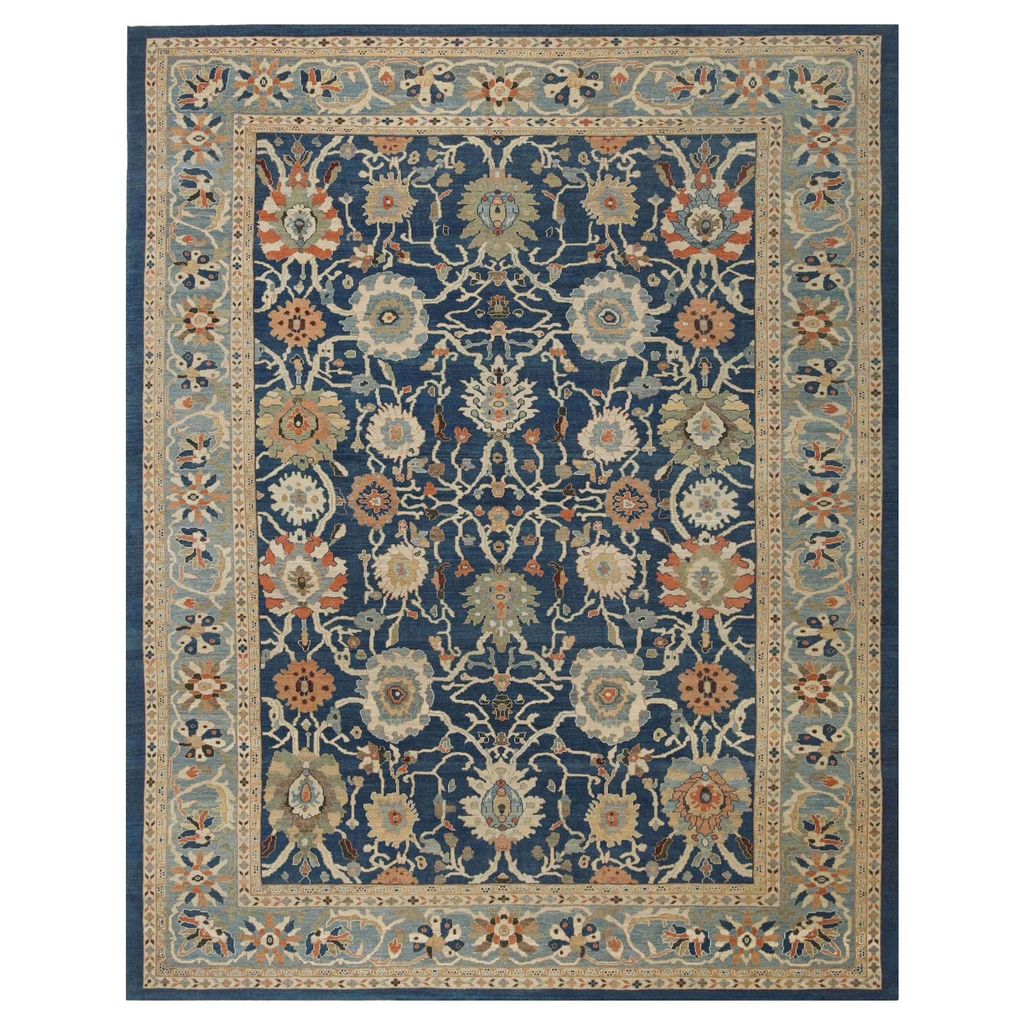 Alfombra Afganistán Sultanabad Rugs - Lana Diseño Azul Marino - 95880