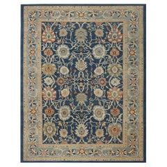 Afghanistan Sultanabad Over Size Rug - Wool Navy Blue Design - 95880