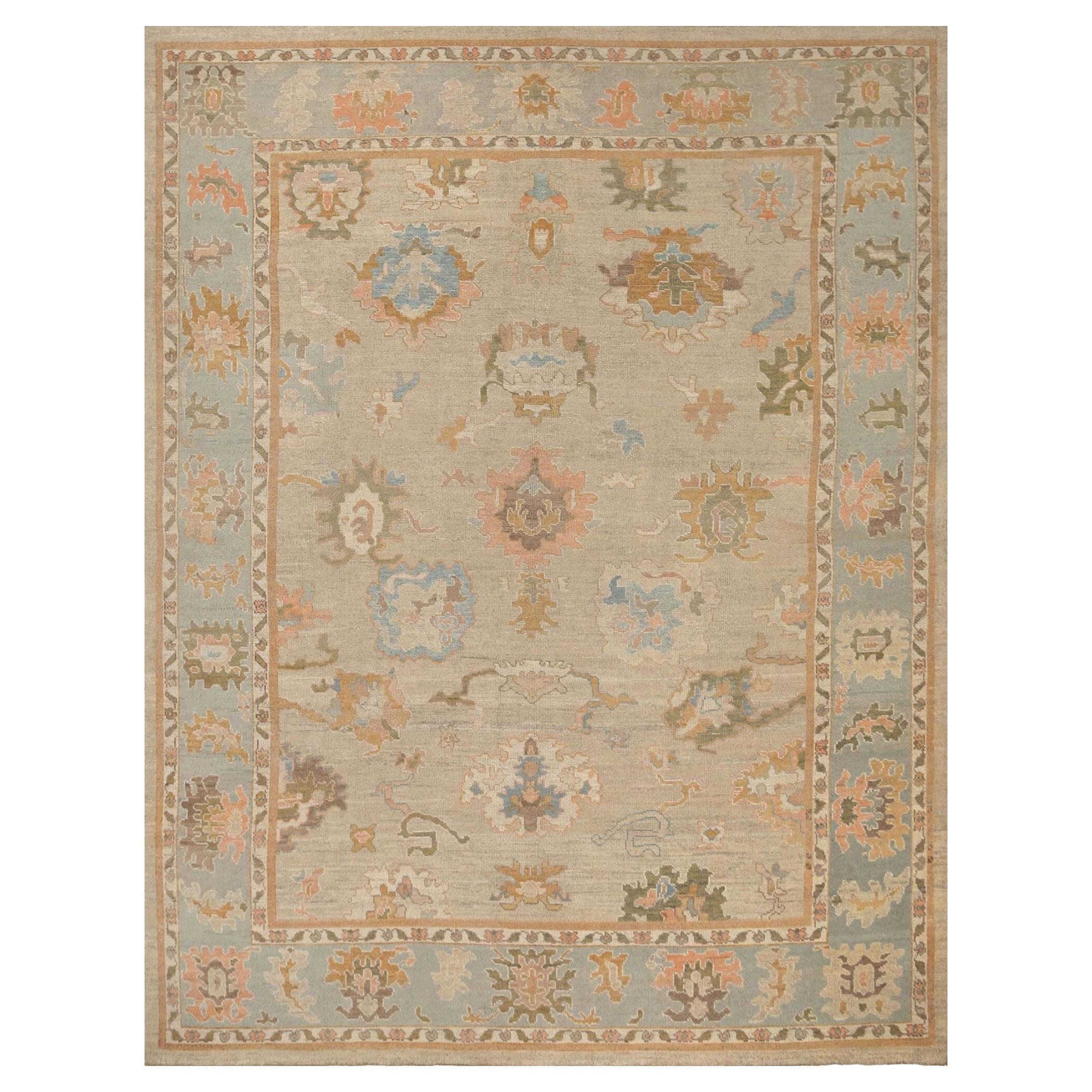 Afghanistan Oushak Area Rugs - Wool Ivory Design - 95890