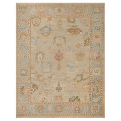 Afghanistan Oushak Area Rugs - Wool Ivory Design - 95890