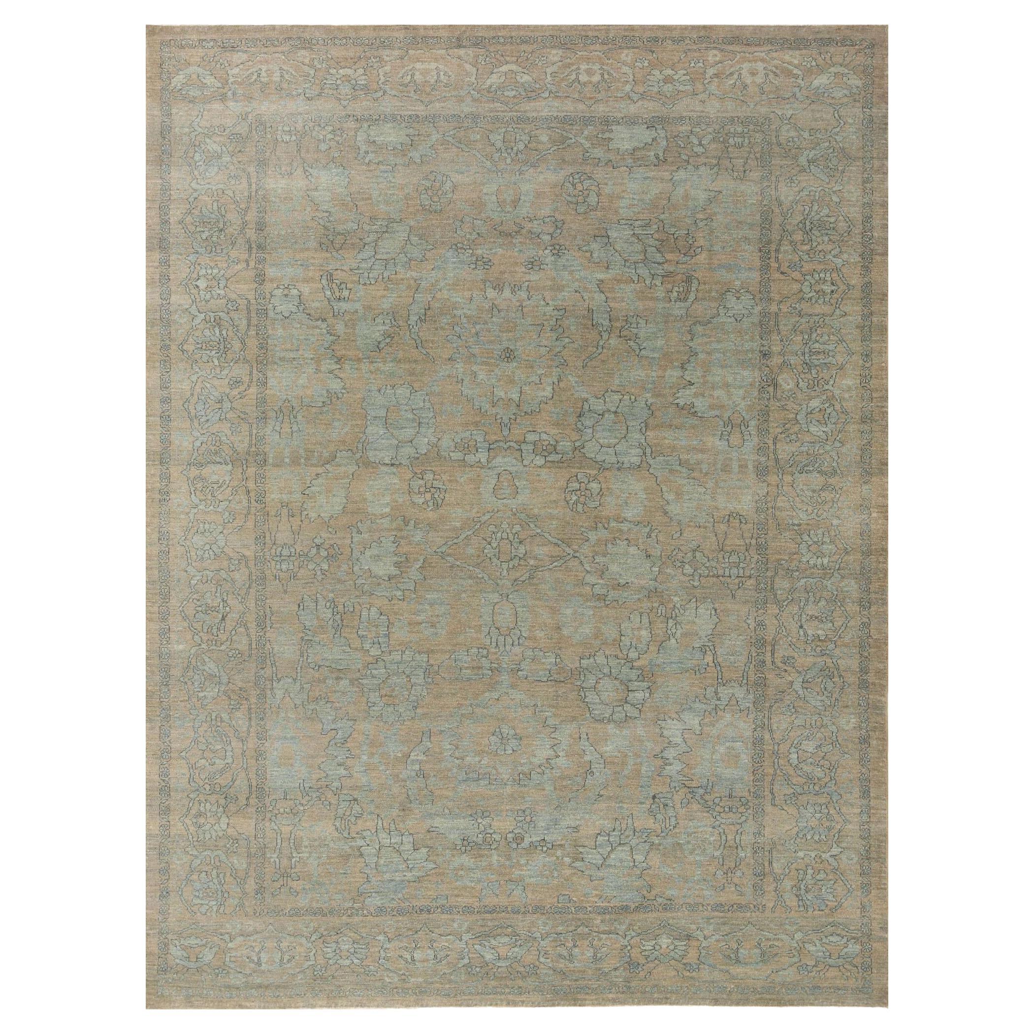 Tappeto Afghanistan Sultanabad Rugs - Lana Marrone Grigio/Argento - 95939