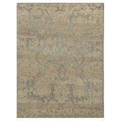 Afghanistan Oushak Area Rugs - Wolle Blau Braun Elfenbein Design - 95916