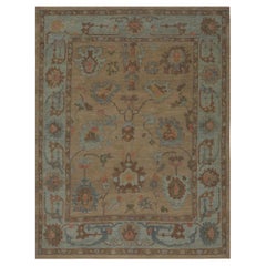 Afghanistan Oushak Area Rugs - Wool Ivory Yellow Design - 96043
