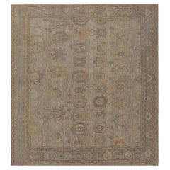 Afghanistan Oushak Over Size Rug - Wool Brown Taupe Design - 96018