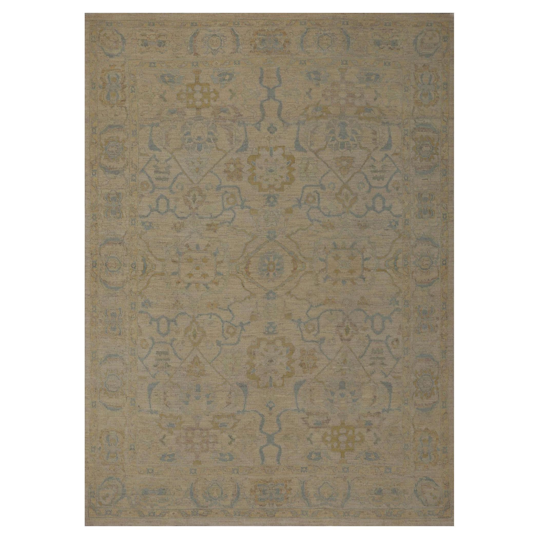 Tappeti Afghanistan Oushak - Lana Avorio Taupe Design - 96028