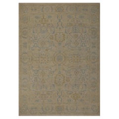Oushak-Teppiche aus Afghanistan aus Wolle in Elfenbein und Taupe mit Muster - 96028