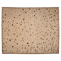 Afghanistan Moroccan Over Size Rug - Wool Brown Ivory Design - 98460