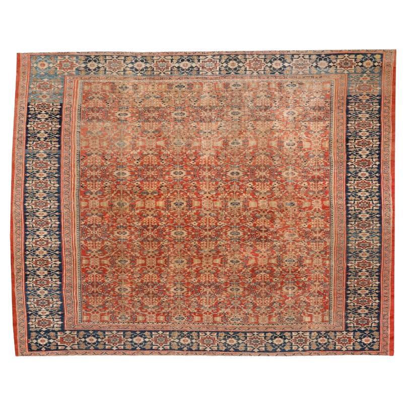Persische Sultanabad-Teppiche - Wolle Blau Elfenbein Rot Design - 91789 im Angebot