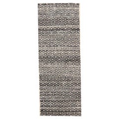 Tappeto Runner India - Lana Marrone Avorio Design - 94204