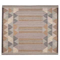 Tappeti India Swedish Collection - Lana Marrone Grigio Avorio - 96255