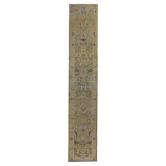 Persischer Läufer Teppich - Wolle Blau Grün Gelb Design - 89283