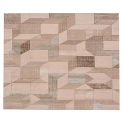 Indien Indien Bereich Teppiche - Wolle Brown Elfenbein Design - 96257