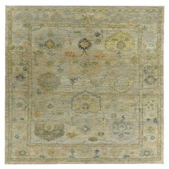 Persian Rose Collection Area Rugs - Wool Blue Green Orange - 89560