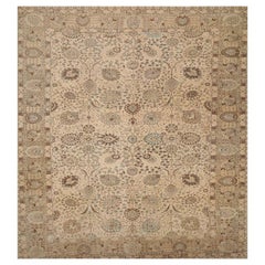 Tappeto persiano Tabriz Over Size - Lana Blu Marrone Avorio Taupe - 94653