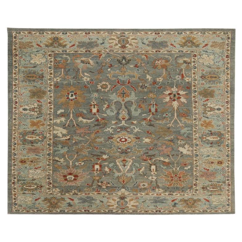 Sultanabad-Teppiche aus Wolle in Blau, Grau und Elfenbein in der Türkei - 95947