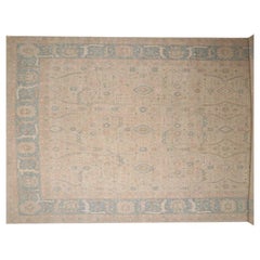 Afghanistan Oushak Over Size Rug - Wool Blue Ivory Taupe - 96229
