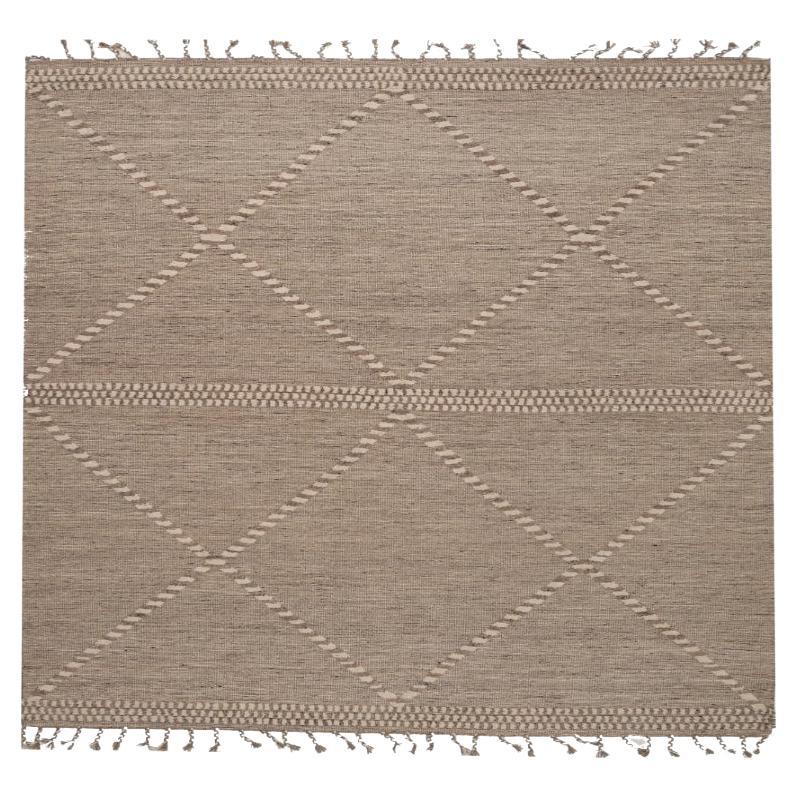 India Teppiche - Wolle Elfenbein Taupe Design - 96619