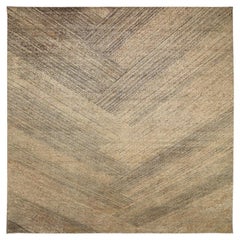 The Modernity Over Size Rug - Wool Brown Ivory Taupe Design - 93868
