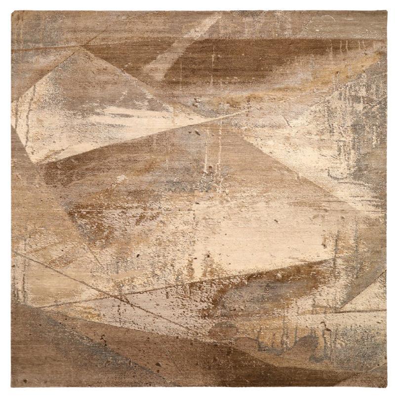 The Modern Modernity Over Size Rug - Wool Brown Ivory Design - 93875