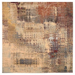 Tappeti India Modern - Lana Marrone Avorio Rosso - 94029