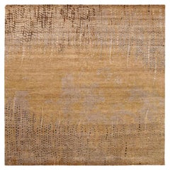 Tappeti India Modern - Lana Marrone Design Giallo - 94035
