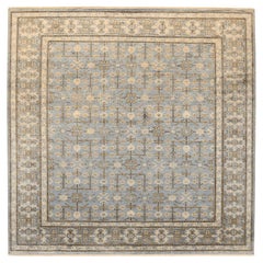 Tapis Khotan en laine bleu ivoire - 94117