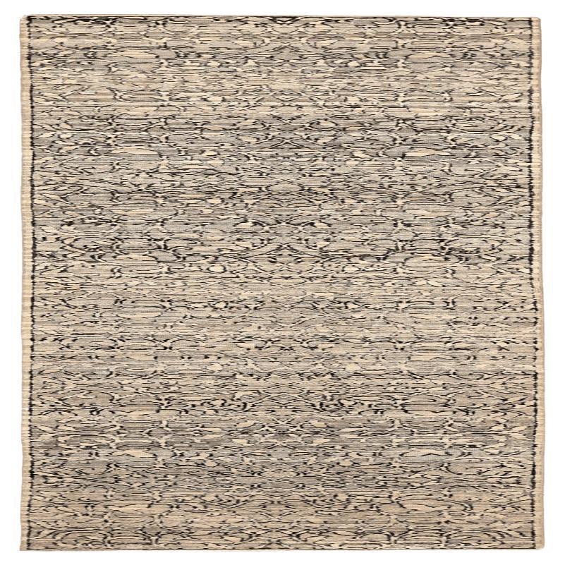 India Modern Runner Rug - Wool Brown Ivory Taupe Design - 94200