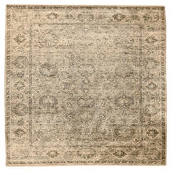 Indien Oushak Bereich Teppiche - Wolle Brown Elfenbein Taupe Design - 94148