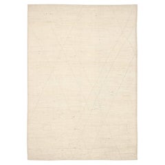 Tapis marocains d'Afghanistan datant d'environ 1990, motif ivoire en laine - 92228