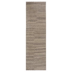 Afghanistan Tapis de zone afghan Circa 1990 - Laine Brown Ivory Taupe Design - 92057