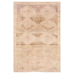 Türkei Anatoly Bereich Teppiche CIRCA 1940 - Wolle Brown Elfenbein Rosa Design - 92848