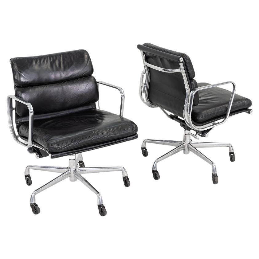 1997 Herman Miller Eames Management Soft Pad Desk Chair in Black Leather