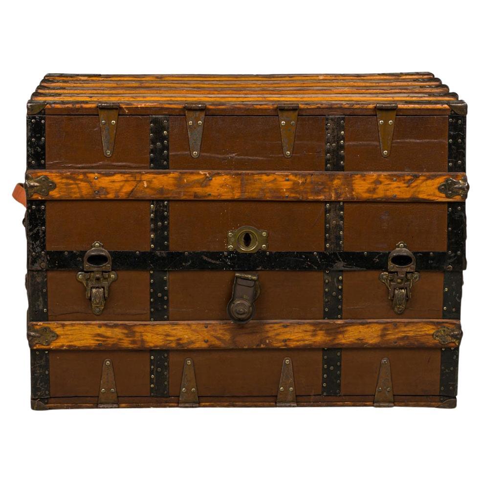 19世紀 O.A.TAYLOR製 スチーマートランク 特大 1880s 鍵なし Victorian XX Sample Steamer Trunk Ca Taylor 130 Madison St Chicago