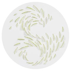 Natale Adgnot Mixed Media Wall Sculpture, Titled: "Reflex Dispersion Round"