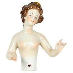German Porcelain Nude Lady Figure