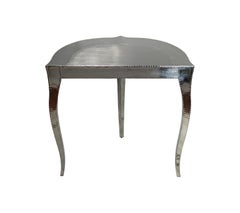 Art Deco Smooth White Bronze Demi Console Table – Paul Mathieu