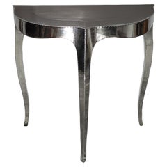 Smooth White Bronze Half Moon Console Table – Louise, Paul Mathieu