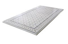 Anglo-Indian Dining Table Top, Lotus Stone Inlay