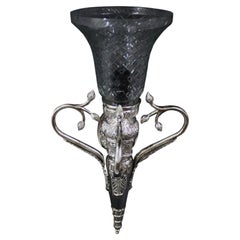 Luxury Wall Sconce, Cast Brass Nickel Palace Form