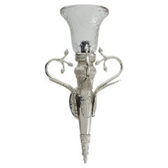 Contemporary Wall Sconce, Cast Brass Palace Light