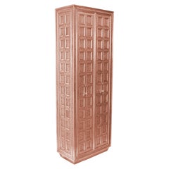 Anglo-Indian Armoire (30"), Metal Wrapped Wardrobe Cabinet
