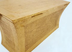 Sculptural Brass Bench, Vaisseau Hammered Metal Clad
