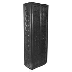 Anglo-Indian Armoire (30"), Metal Wrapped Wardrobe Cabinet