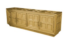 Hollywood Regency Credenza, Brass Coffre