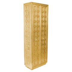 Anglo-Indian Armoire (30"), Metal Wrapped Wardrobe Cabinet
